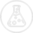 Natural Pharmaceuticals Hepactum™ FORTE Laboratóriumi üvegeszközök ikonja.