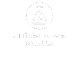 Natural Pharmaceuticals Hepactum FORTE Laboratóriumi lombik ikon zöld háttérrel, „Kiváló minőségű norvég formula” felirattal.